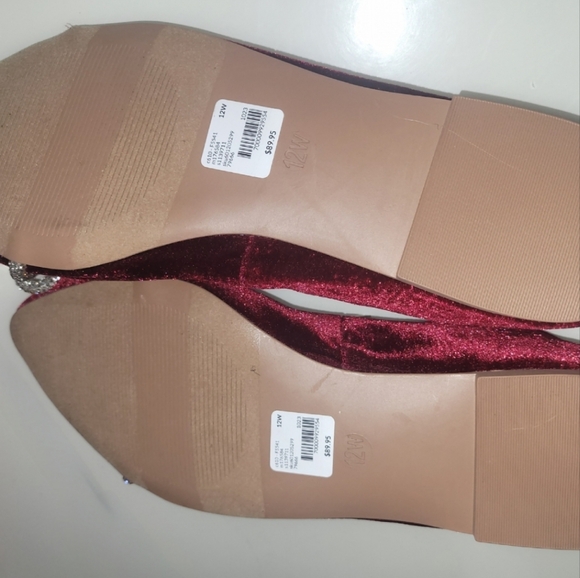 Lane Bryant Dream Cloud Bow Velvet Ballet Flats - Picture 3 of 6